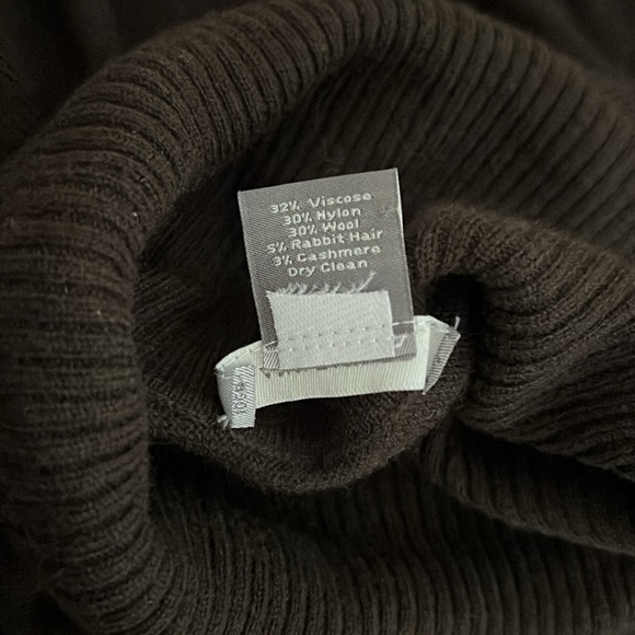 Ann Taylor Espresso Brown Wool Poncho Sweater - Picture 8 of 8